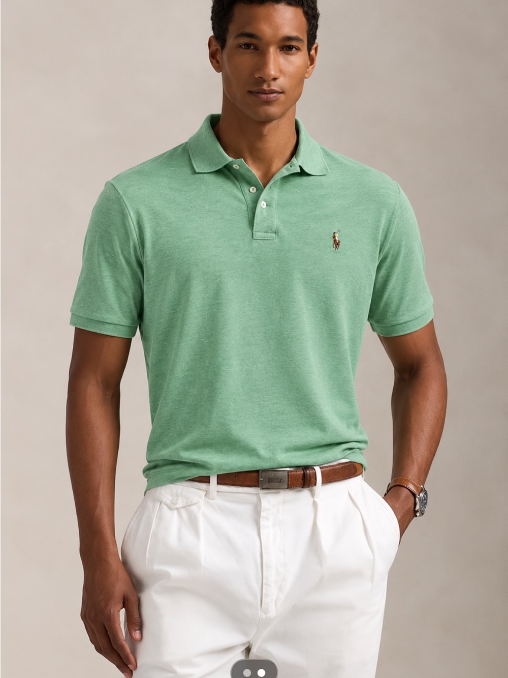 Polo Ralph Lauren Seafoam Green Custom Slim Fit Men’s Polo Shirt XL 100% Cotton